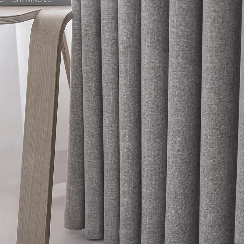 Asazal Linen Blackout Curtains for Living Room