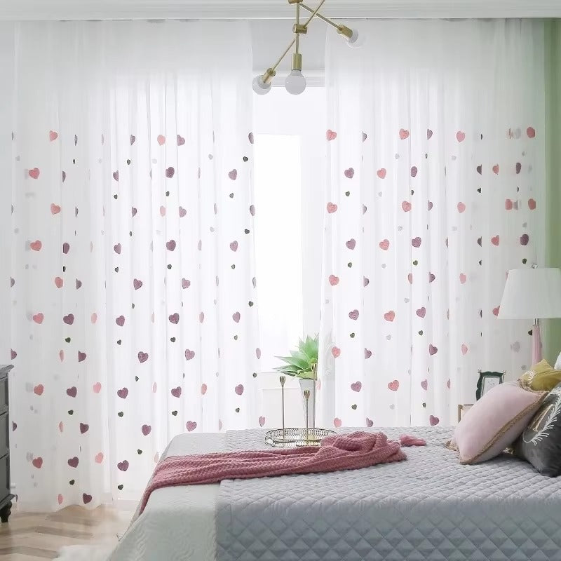 AiFish Floral Beaded Curtains Polyester, 1 Panel