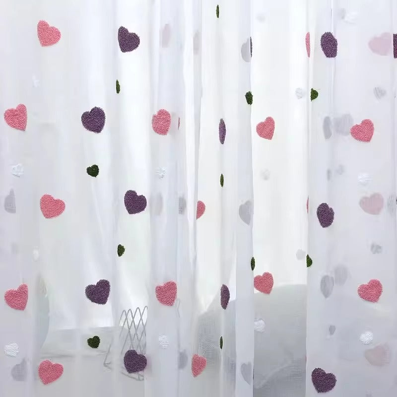 AiFish Floral Beaded Curtains Polyester, 1 Panel