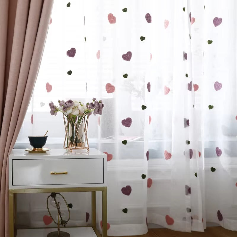 AiFish Floral Beaded Curtains Polyester, 1 Panel