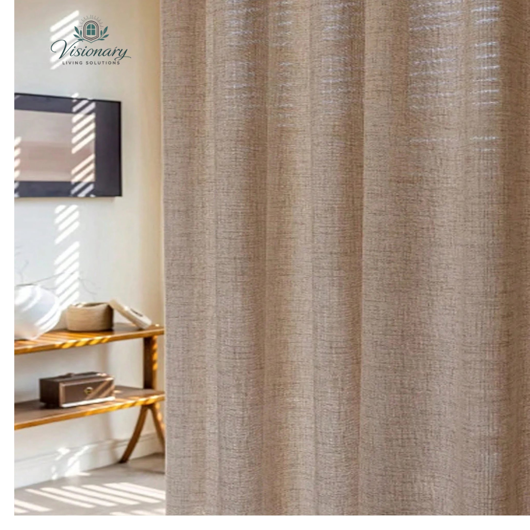 Visionary Living Solutions linen cotton blend sheer drapes for bedroom décor