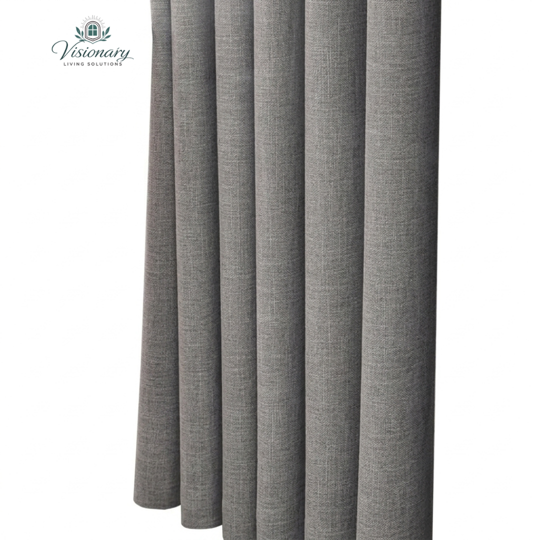 Visionary Living Solutions European sheer curtains with elegant 3D leaf pattern design
