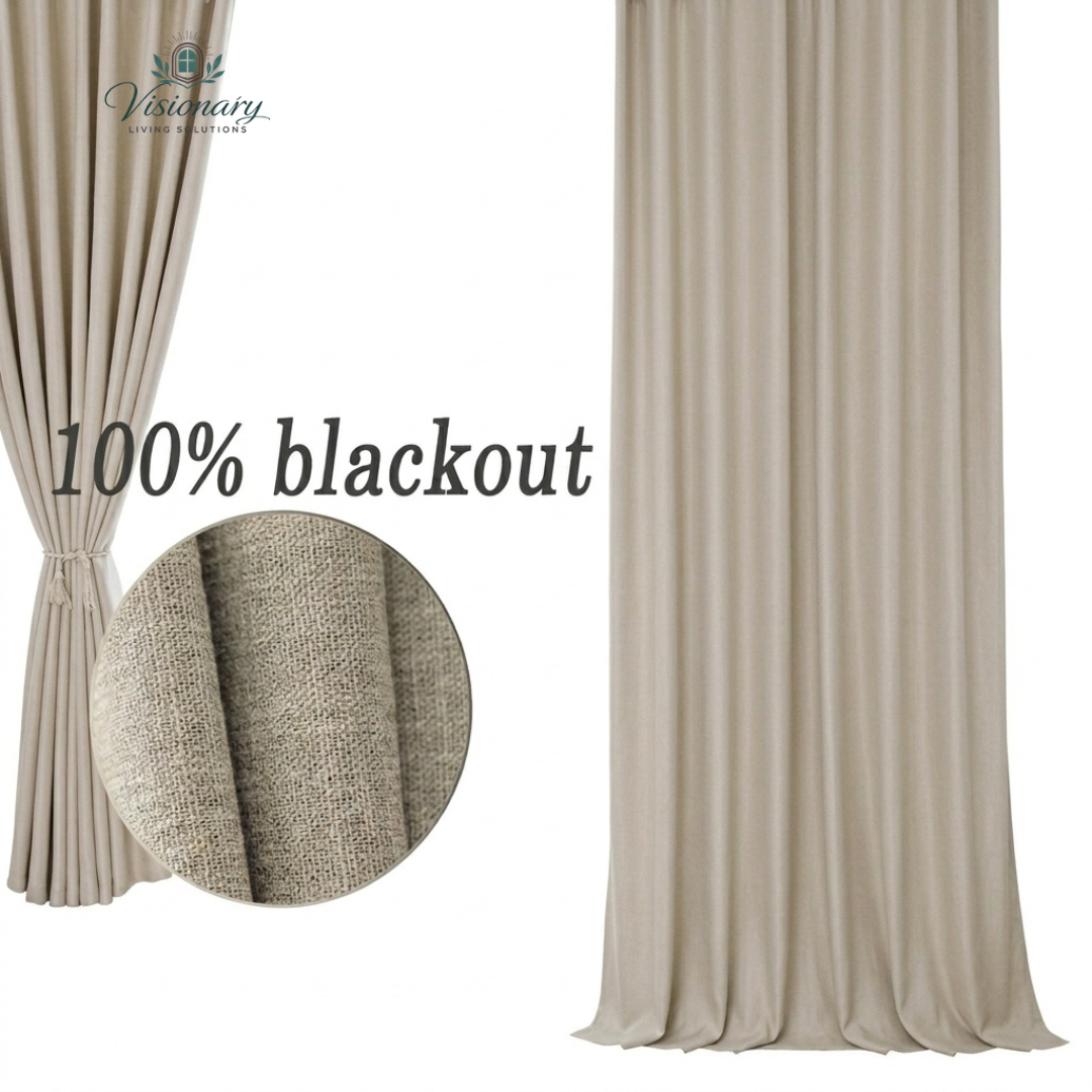 Visionary Living Solutions light filtering tulle drapes with decorative leaf embroidery