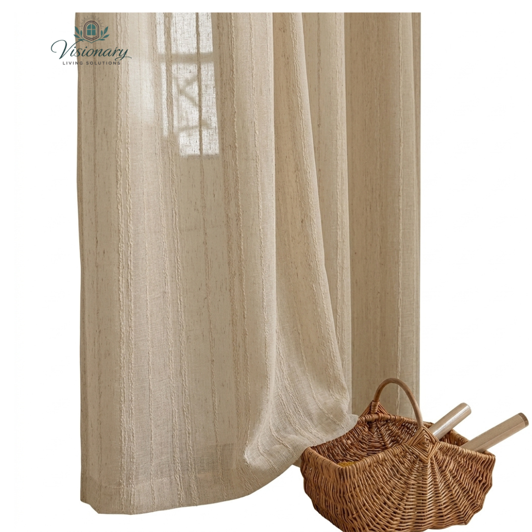 Visionary Living Solutions minimalist window drapes for living room décor
