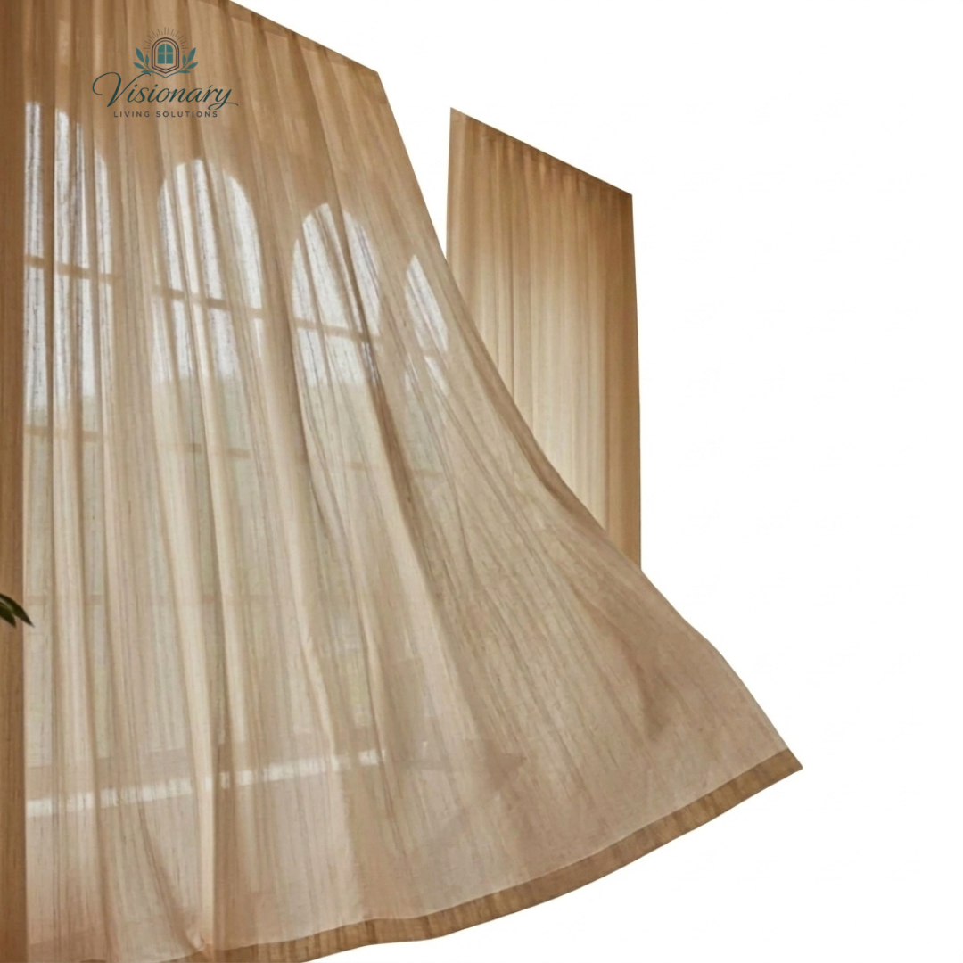 Visionary Living Solutions breathable sheer curtains for bedroom interiors