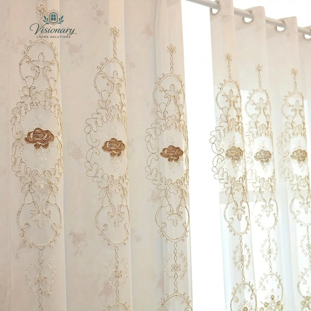 Visionary Living Solutions luxury white voile curtain for home interiors