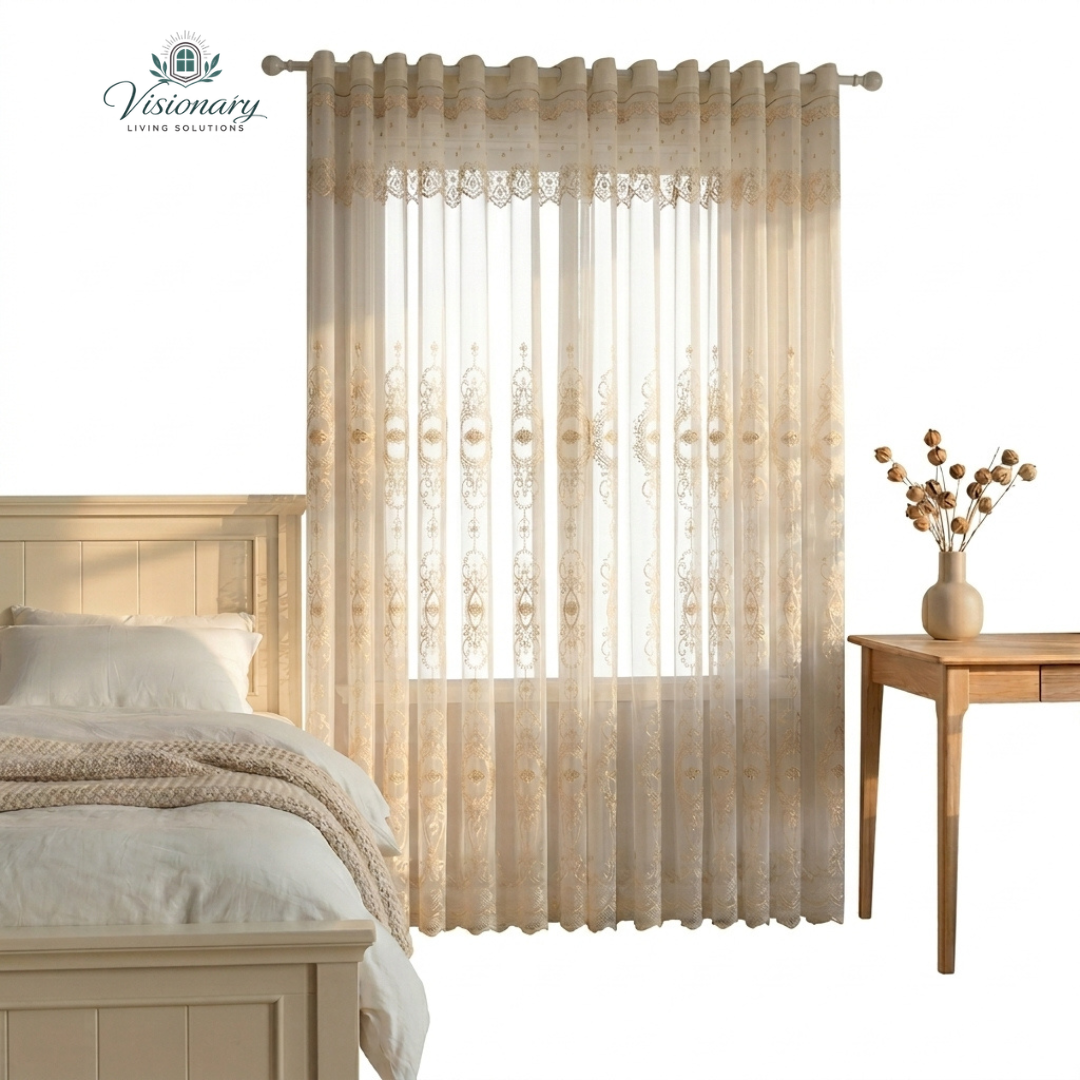 Visionary Living Solutions light filtering voile curtain for bedroom windows
