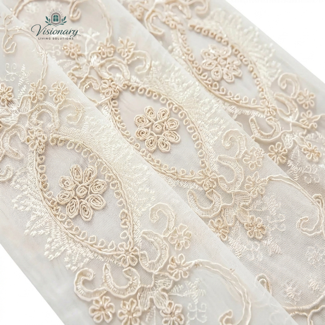 Visionary Living Solutions luxury white voile curtain for home interiors