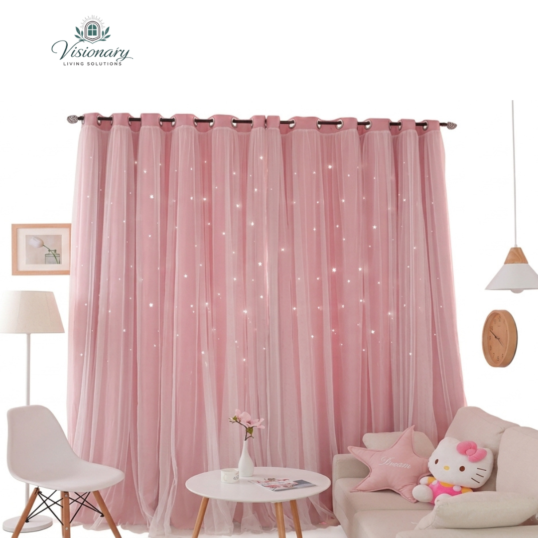 Visionary Living Solutions zebra blinds with adjustable sheer and solid layers for modern interior design